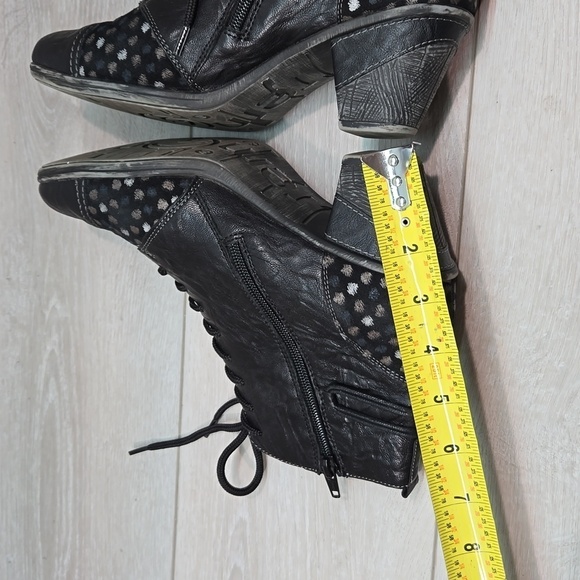Remonte by Riker Women Ankle Leather Heels Boots shoes sz 40/9-9.5 - Picture 8 of 12